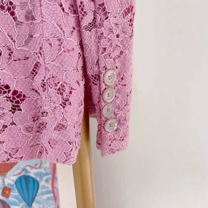 Gucci Gucci Pink Lace Jacket Size 40- DMC Size US M / EU 48-50 / 2 - 5 Thumbnail