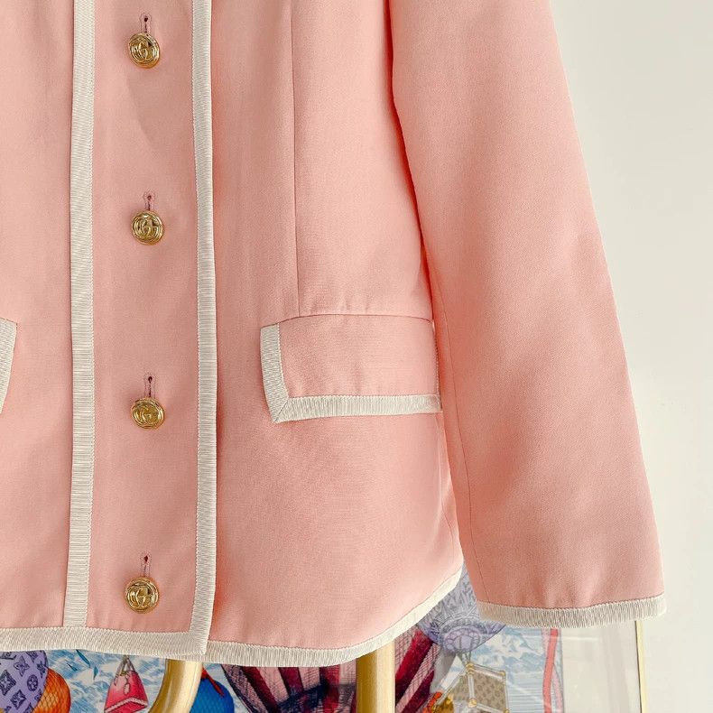 Gucci Gucci Pink Casual Jacket with Bow- DMC Size US M / EU 48-50 / 2 - 5 Thumbnail