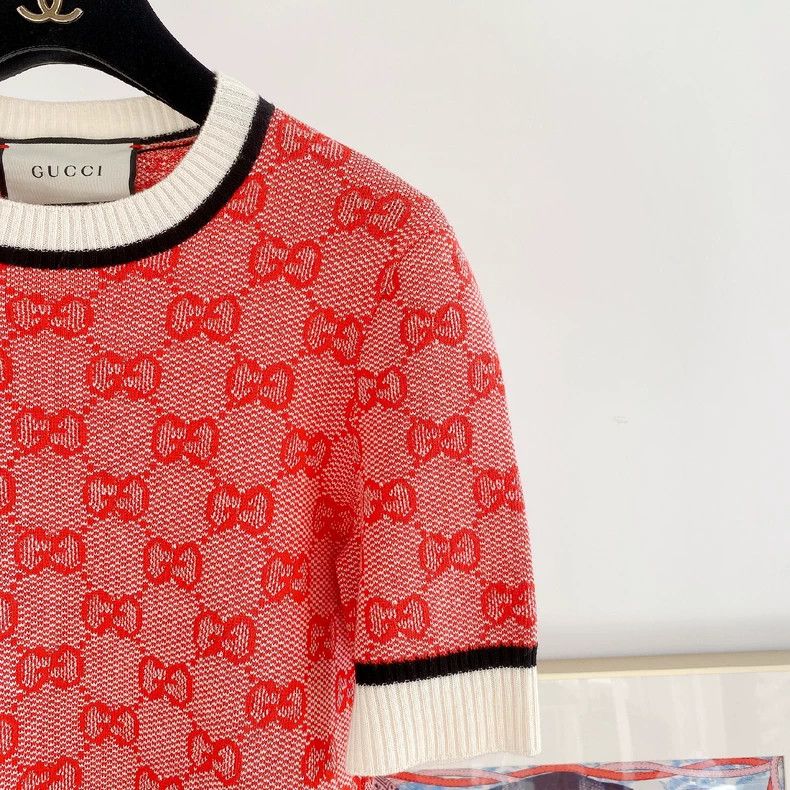 Gucci Gucci Vintage Short Sleeve Knitted Top- DMC Size US XS / EU 42 / 0 - 3 Thumbnail