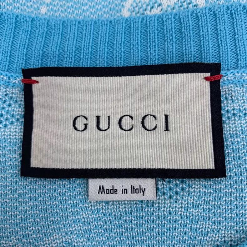 Gucci Gucci Light Blue Logo Knit Pullover Sweater- DMC Size US L / EU 52-54 / 3 - 5 Thumbnail