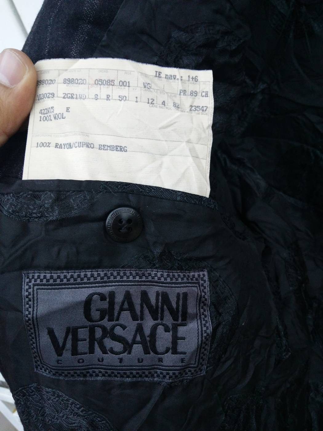 Versace Versace Jeans Couture Black Embroidered Made in Switzerland Size US M / EU 48-50 / 2 - 13 Thumbnail