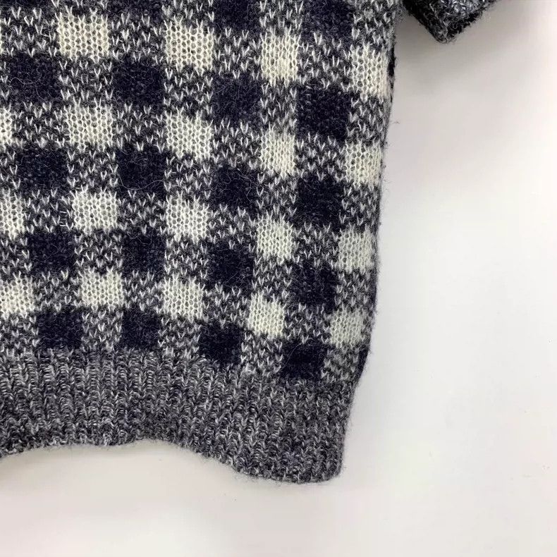 Dior Christian Dior Gray Check Alpaca Knit Top- DMC Size US XS / EU 42 / 0 - 4 Thumbnail