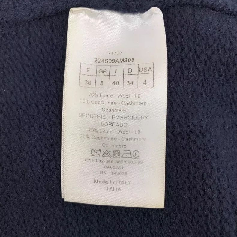 Dior Christian Dior Blue Short Sleeve Knit Top- DMC Size US XS / EU 42 / 0 - 7 Thumbnail