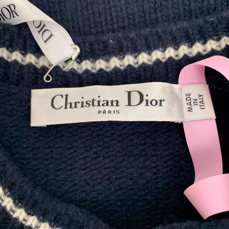 Dior Christian Dior Blue Short Sleeve Knit Top- DMC Size US XS / EU 42 / 0 - 5 Thumbnail