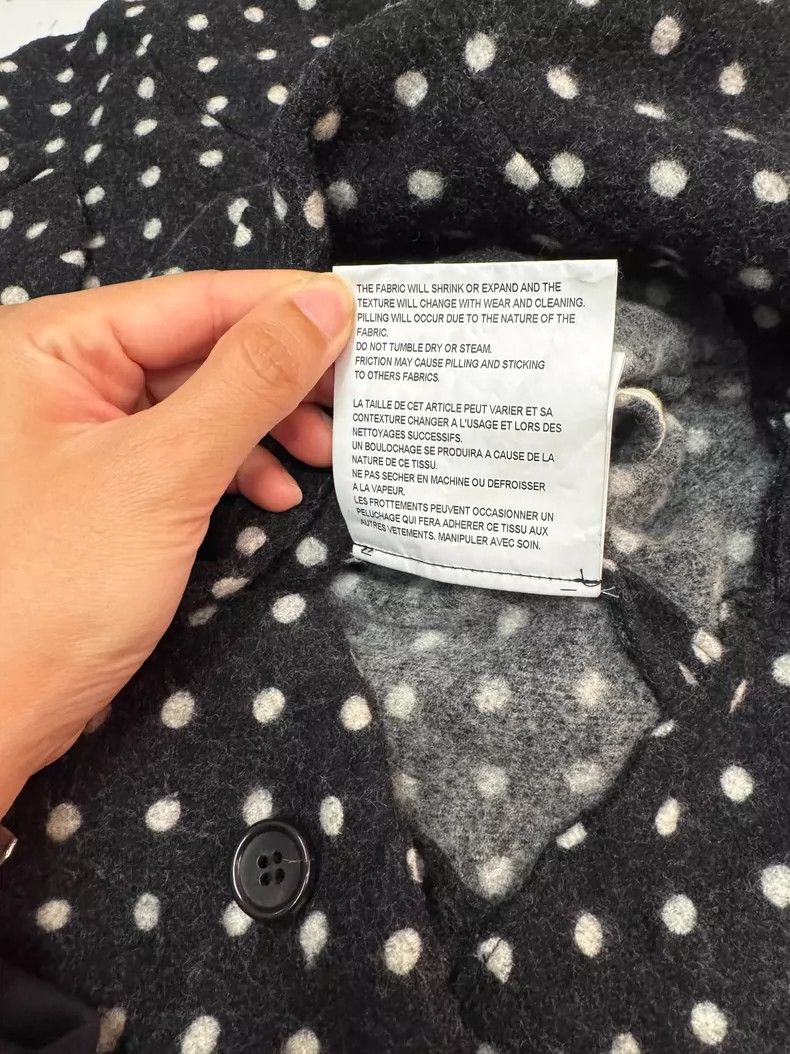 Comme des Garcons COMME des GARCONS Black Wool Polka Dot Blazer- DMC Size US M / EU 48-50 / 2 - 9 Thumbnail