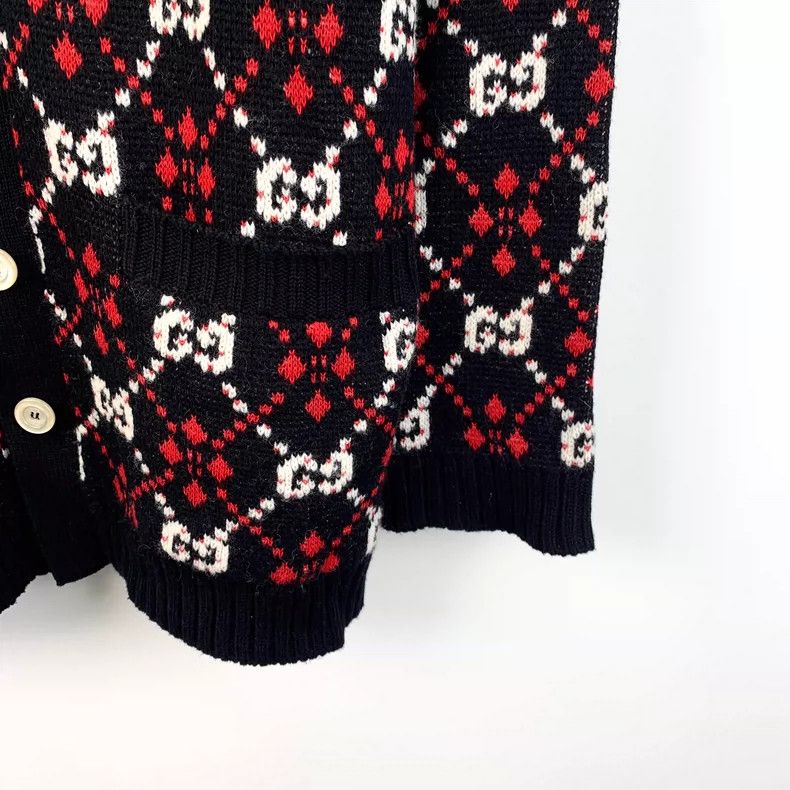 Gucci Gucci Color Block Logo Knit V-Neck Sweater- DMC Size US XS / EU 42 / 0 - 4 Thumbnail