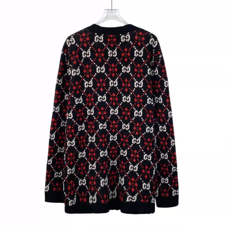 Gucci Gucci Color Block Logo Knit V-Neck Sweater- DMC Size US XS / EU 42 / 0 - 2 Thumbnail