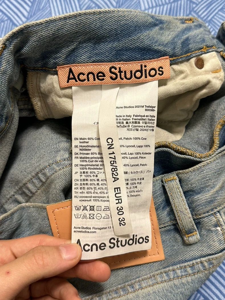Acne Studios Acne Studios Blue Paint Splash Wide-Leg Jeans- DMC Size US 30 / EU 46 - 5 Thumbnail