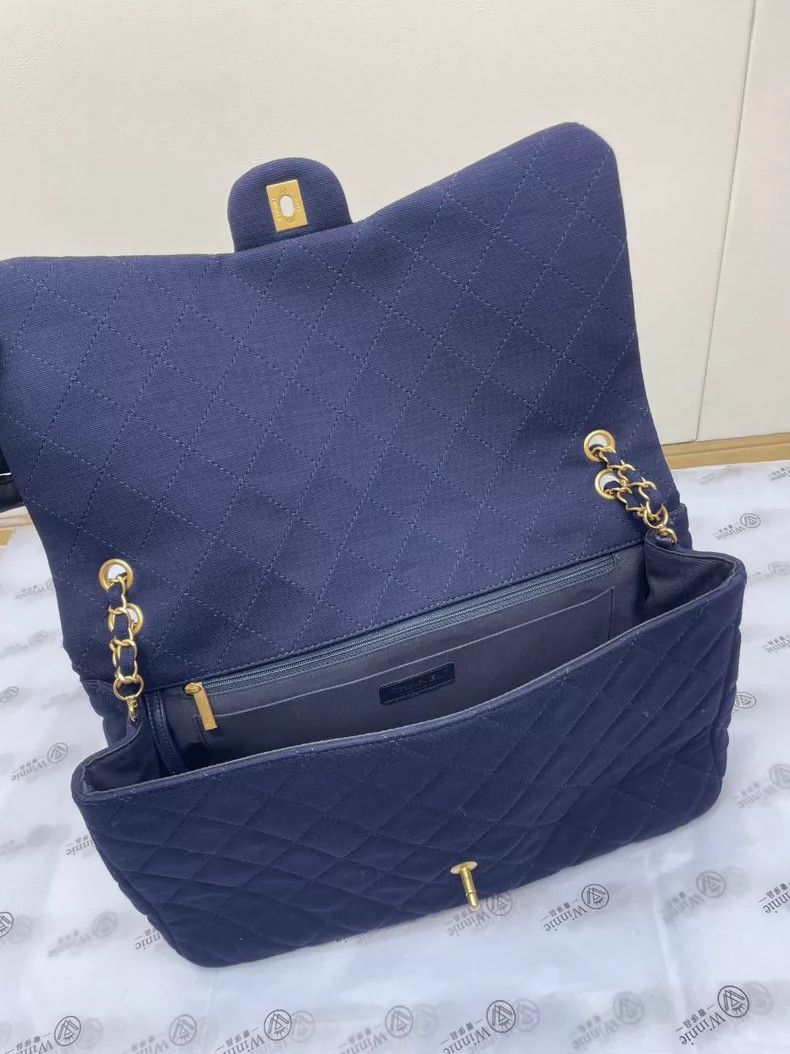 Chanel Chanel Navy Quilted Chain Bag- DMC Size ONE SIZE - 8 Thumbnail