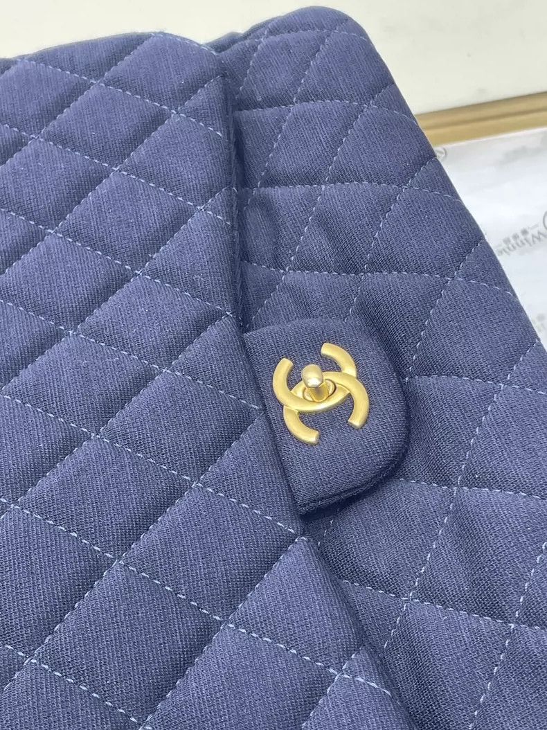 Chanel Chanel Navy Quilted Chain Bag- DMC Size ONE SIZE - 7 Thumbnail