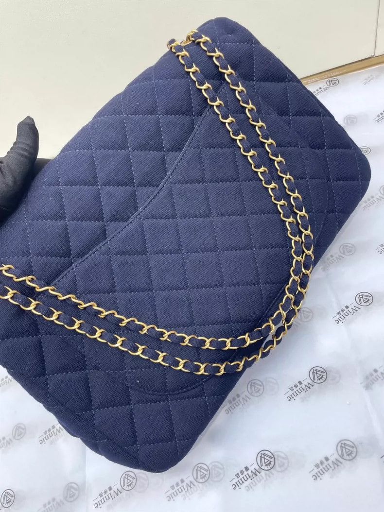 Chanel Chanel Navy Quilted Chain Bag- DMC Size ONE SIZE - 6 Thumbnail