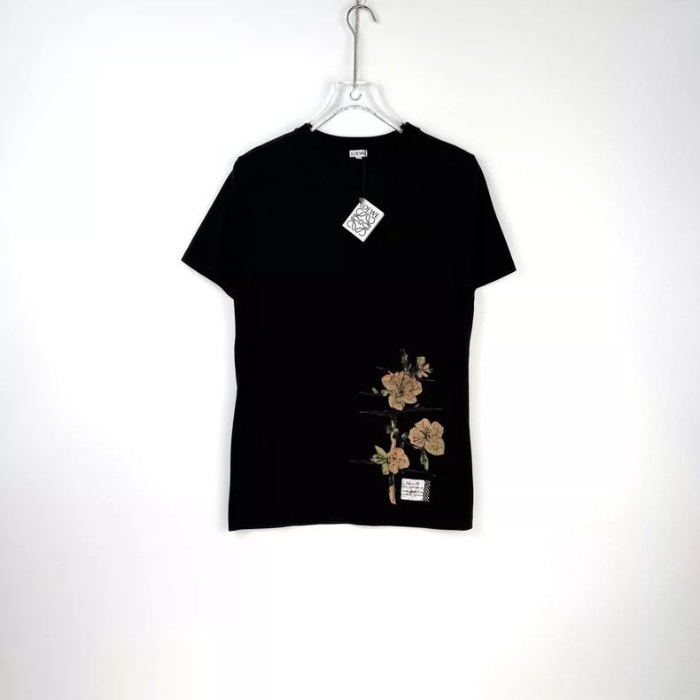Loewe Loewe Black Floral Pattern Short Sleeve T-Shirt- DMC Size US M / EU 48-50 / 2 - 3 Thumbnail