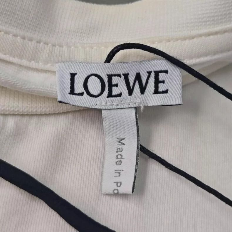 Loewe Loewe White T-Shirt with Fringe Logo- DMC Size US XS / EU 42 / 0 - 5 Thumbnail