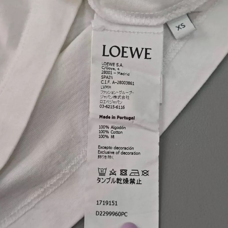 Loewe Loewe White T-Shirt with Fringe Logo- DMC Size US XS / EU 42 / 0 - 6 Thumbnail