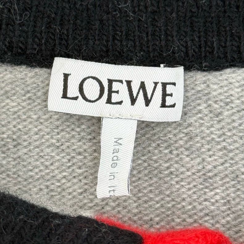Loewe Loewe Gray Colorblock Wool Sweater with Logo- DMC Size US XS / EU 42 / 0 - 5 Thumbnail