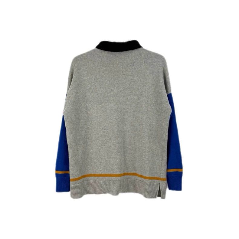 Loewe Loewe Gray Colorblock Wool Sweater with Logo- DMC Size US XS / EU 42 / 0 - 2 Thumbnail