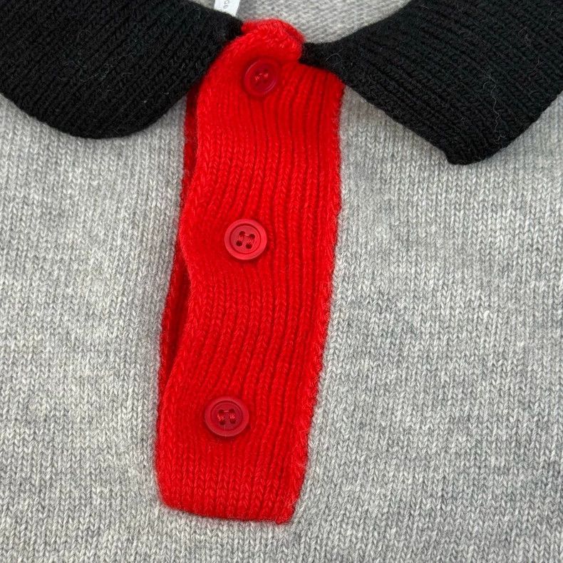 Loewe Loewe Gray Colorblock Wool Sweater with Logo- DMC Size US XS / EU 42 / 0 - 8 Thumbnail