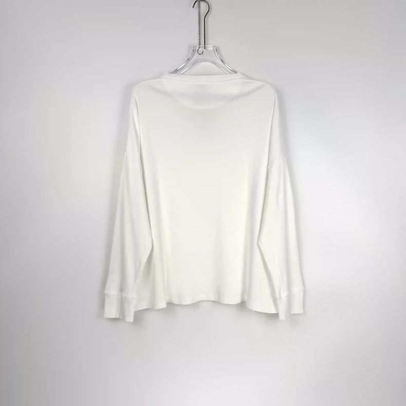 Loewe Loewe White Long Sleeve Embroidered T-Shirt- DMC Size US M / EU 48-50 / 2 - 4 Thumbnail