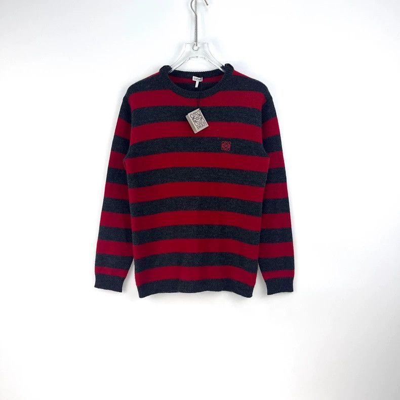 Loewe Loewe Red and Gray Striped Sweater with Logo- DMC Size US M / EU 48-50 / 2 - 3 Thumbnail