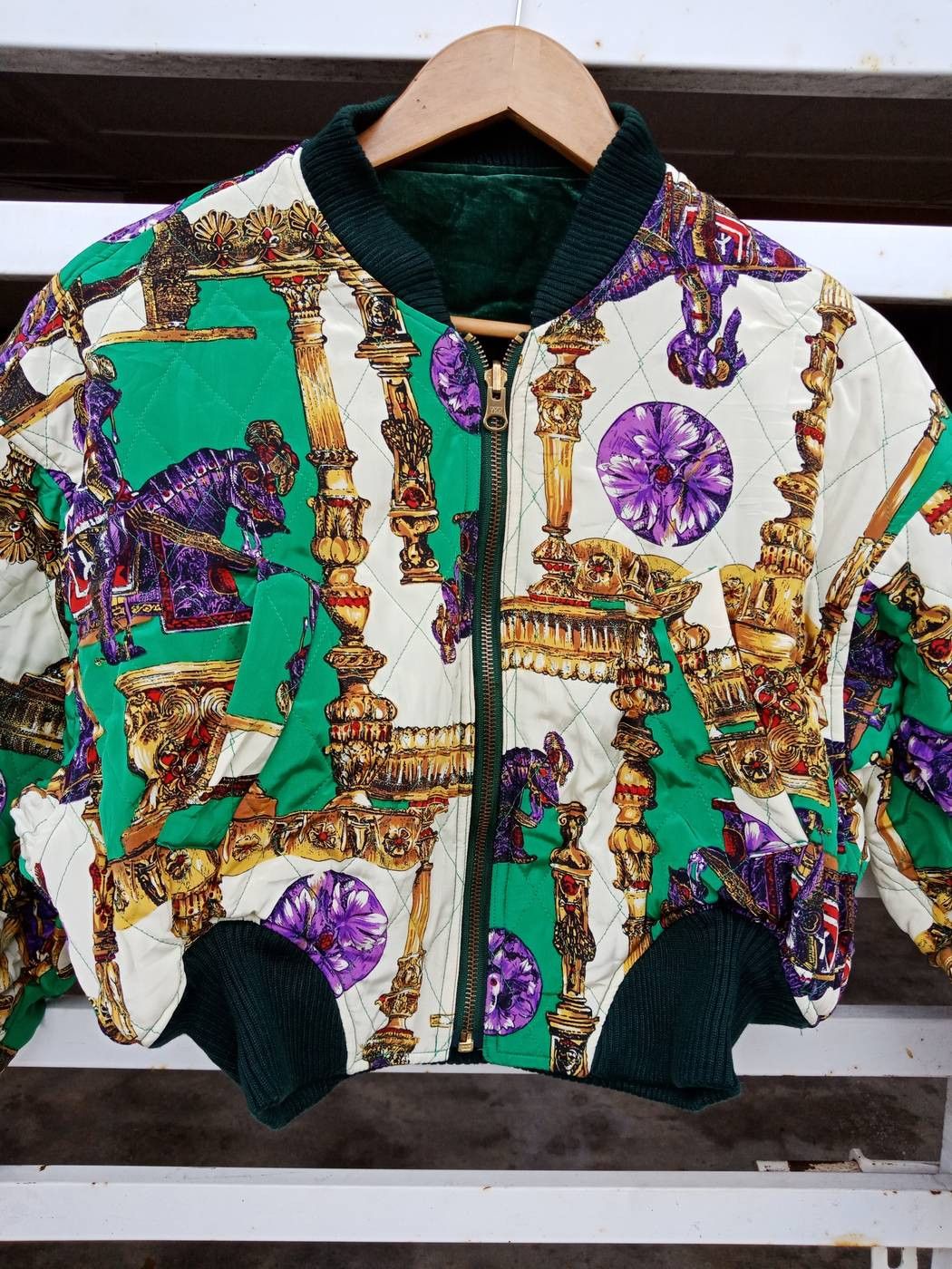 Japanese Brand Monogram Spell Out Full Print Reversible Velvet Silk Size US M / EU 48-50 / 2 - 6 Thumbnail
