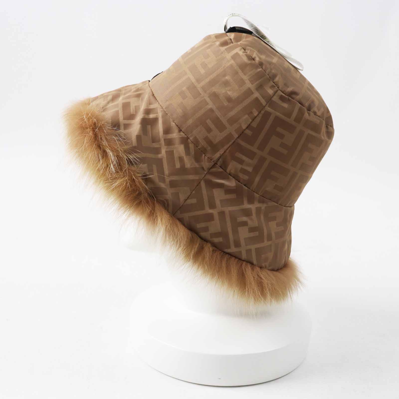 Fendi Fendi Fendi Zucca Pattern Fox Bucket Hat Natural Material Hats FNX116 DUTY FREE for USA Size ONE SIZE - 5 Thumbnail