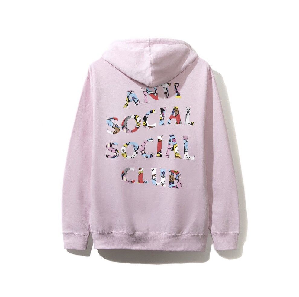 Anti Social Social Club ASSC X BT21 Collab - Blended Pink Hoodie | Grailed