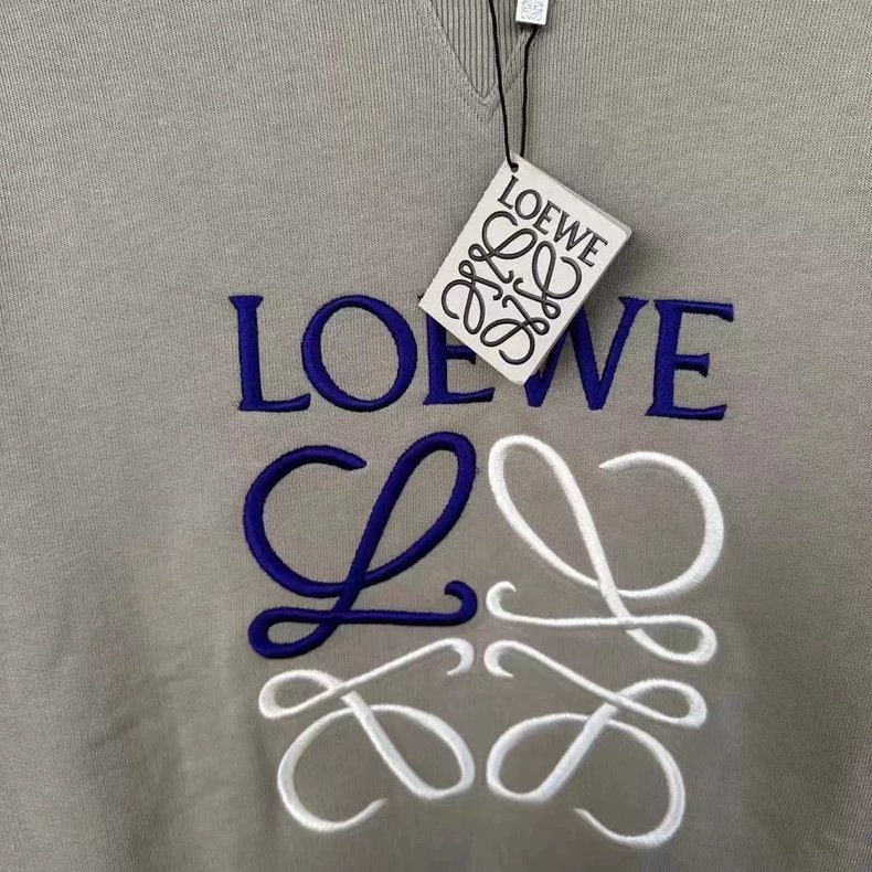 Loewe Loewe Khaki Color Embroidered Logo Sweatshirt- DMC Size US S / EU 44-46 / 1 - 3 Thumbnail