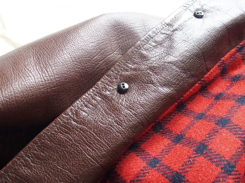The Real McCoy's Joe McCoy Buffalo Leather Half Coat- DMC Size US L / EU 52-54 / 3 - 6 Thumbnail