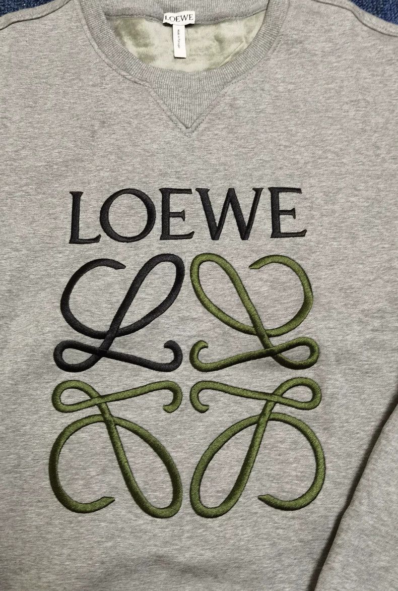 Loewe LOEWE Gray Sweatshirt with Logo Design- DMC Size US L / EU 52-54 / 3 - 4 Thumbnail