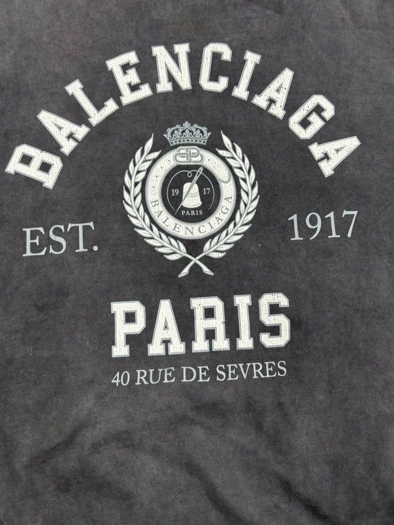 Balenciaga Balenciaga Paris Crown Wheat Vintage Hoodie- DMC Size US M / EU 48-50 / 2 - 4 Thumbnail