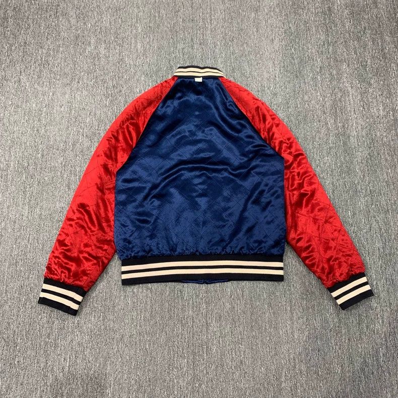 Gucci Gucci Red Blue Silk Logo Reversible Jacket- DMC Size US L / EU 52-54 / 3 - 9 Thumbnail