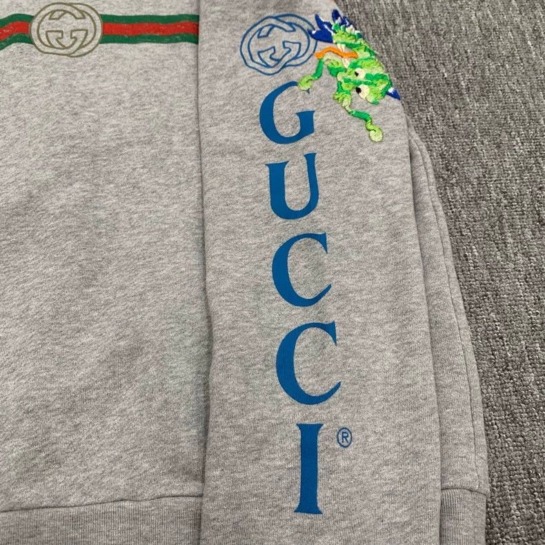 Gucci Gray Gucci Logo Hoodie Sweatshirt- DMC Size US M / EU 48-50 / 2 - 4 Thumbnail