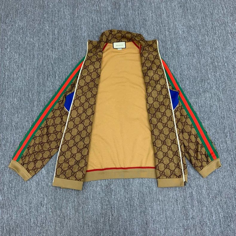Gucci Gucci Brown Patterned Zip Jacket with Colorblocks- DMC Size US L / EU 52-54 / 3 - 5 Thumbnail
