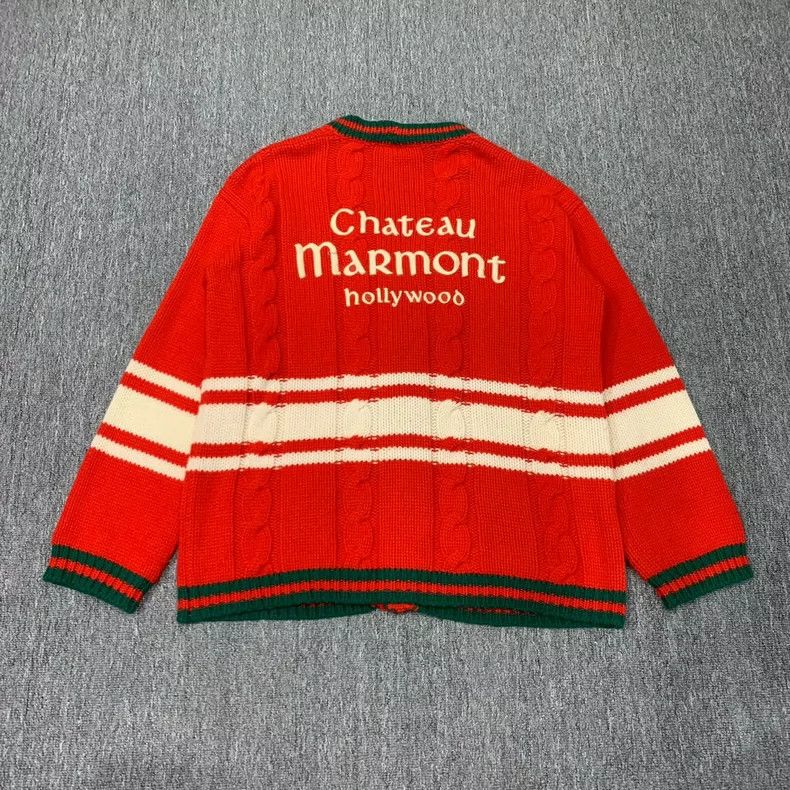 Gucci Gucci Red Knitted Cardigan with Stripes- DMC Size US S / EU 44-46 / 1 - 2 Thumbnail