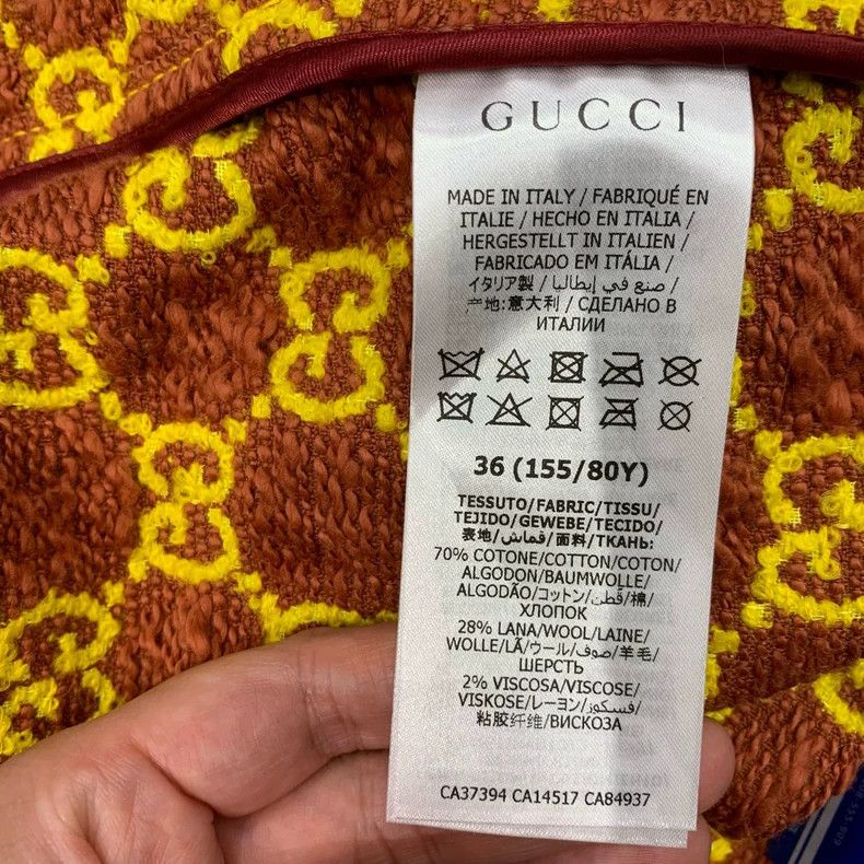 Gucci Gucci Yellow GG Print Coat with Tags- DMC Size US S / EU 44-46 / 1 - 5 Thumbnail