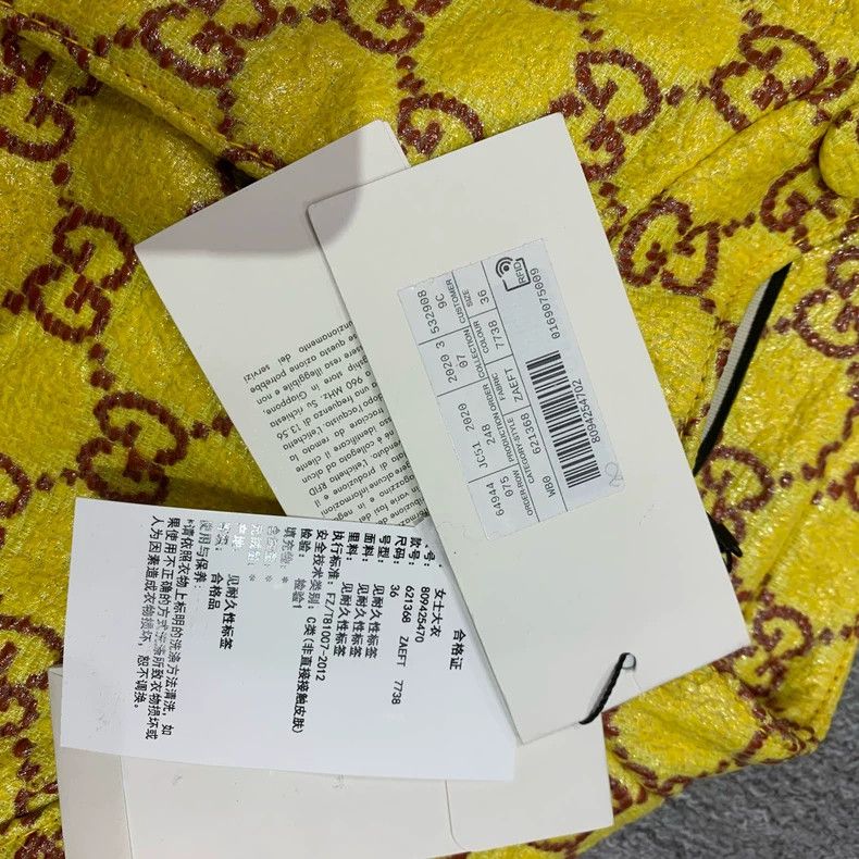 Gucci Gucci Yellow GG Print Coat with Tags- DMC Size US S / EU 44-46 / 1 - 4 Thumbnail