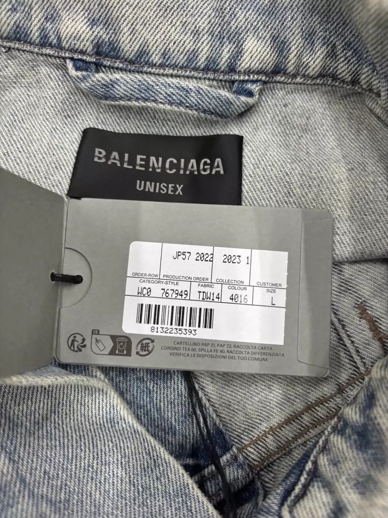 Balenciaga Balenciaga Long Sleeve Denim Jacket- DMC Size US M / EU 48-50 / 2 - 5 Thumbnail