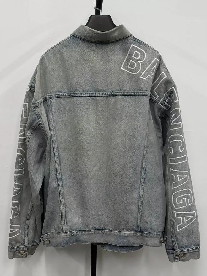 Balenciaga Balenciaga Long Sleeve Denim Jacket- DMC Size US M / EU 48-50 / 2 - 2 Thumbnail