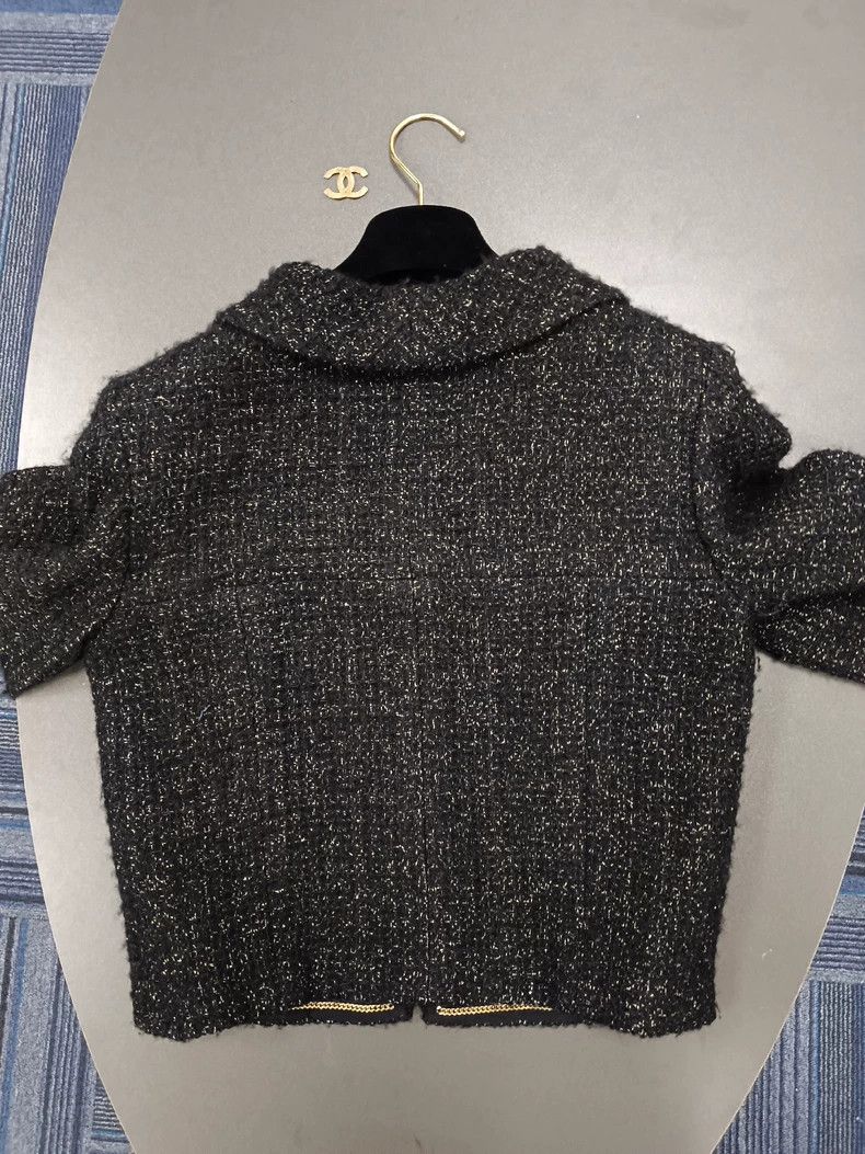 Chanel Chanel Black Wool Jacket with Pockets- DMC Size US XS / EU 42 / 0 - 2 Thumbnail