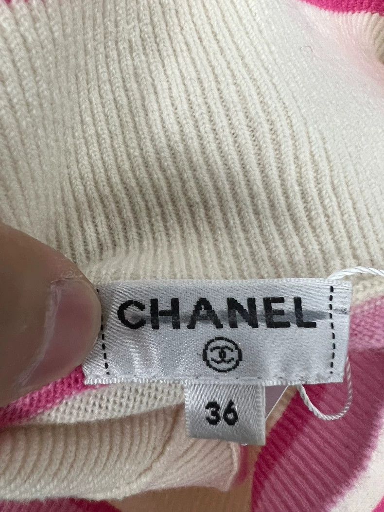 Chanel Chanel Pink and White Striped Skirt- DMC Size US 36 / EU 52 - 4 Thumbnail