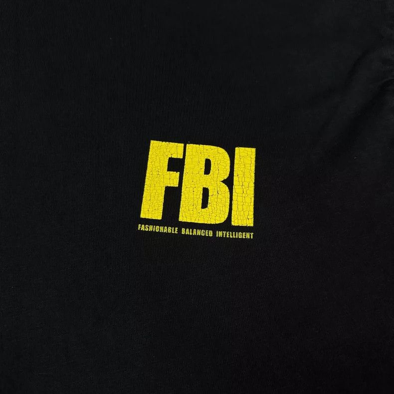 Balenciaga Balenciaga FBI Logo Short Sleeve T-Shirt- DMC Size US S / EU 44-46 / 1 - 6 Thumbnail