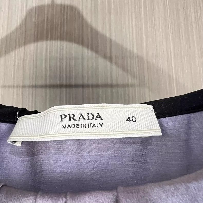 Prada Prada Light Purple Silk Dress with Ruffles- DMC Size US 31 - 5 Thumbnail
