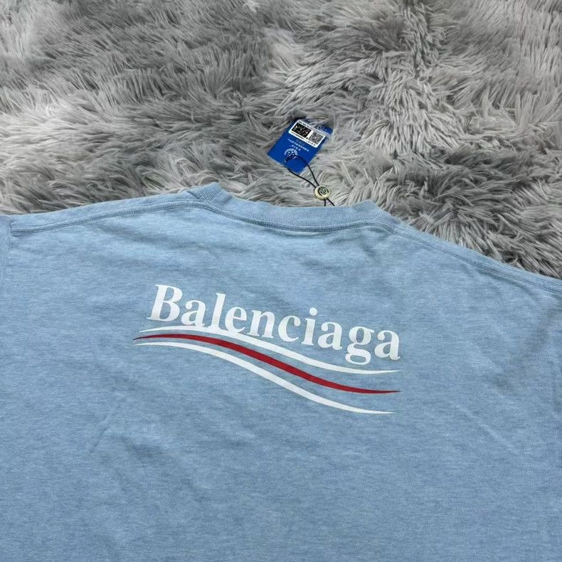 Balenciaga Balenciaga Blue Short Sleeve T-Shirt- DMC Size US S / EU 44-46 / 1 - 6 Thumbnail