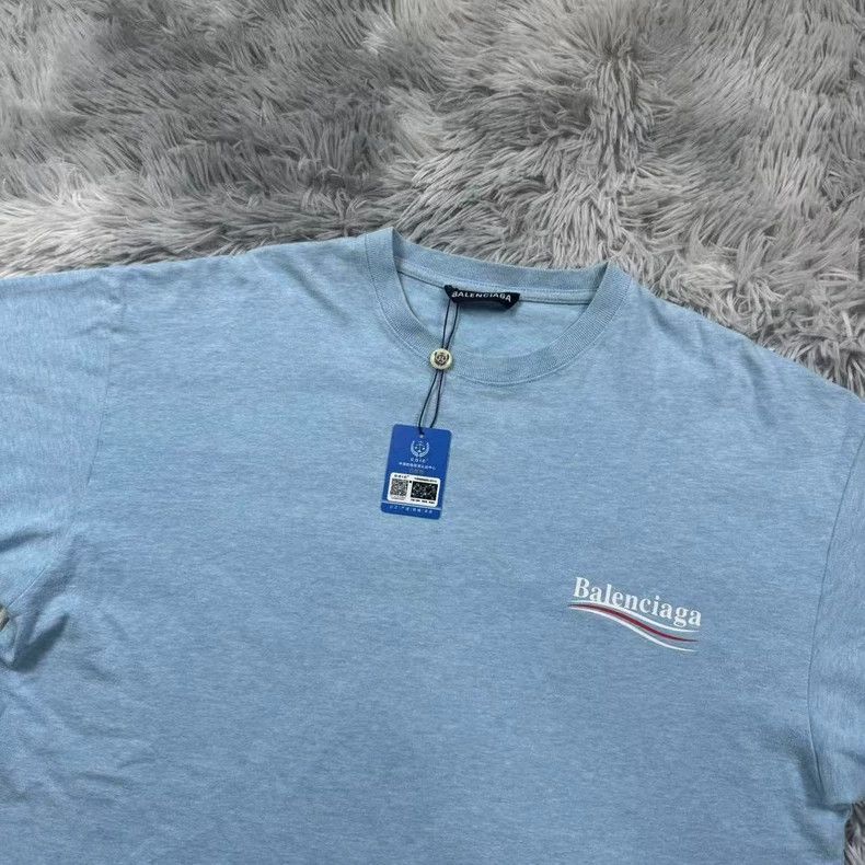 Balenciaga Balenciaga Blue Short Sleeve T-Shirt- DMC Size US S / EU 44-46 / 1 - 3 Thumbnail
