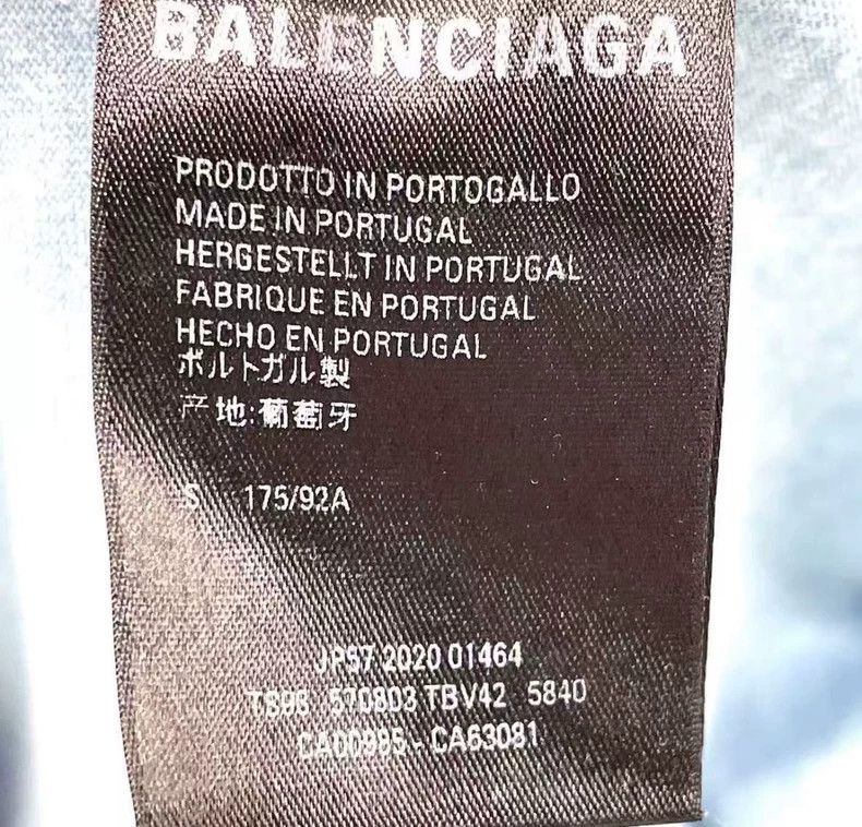 Balenciaga Balenciaga Blue Short Sleeve T-Shirt- DMC Size US S / EU 44-46 / 1 - 7 Thumbnail