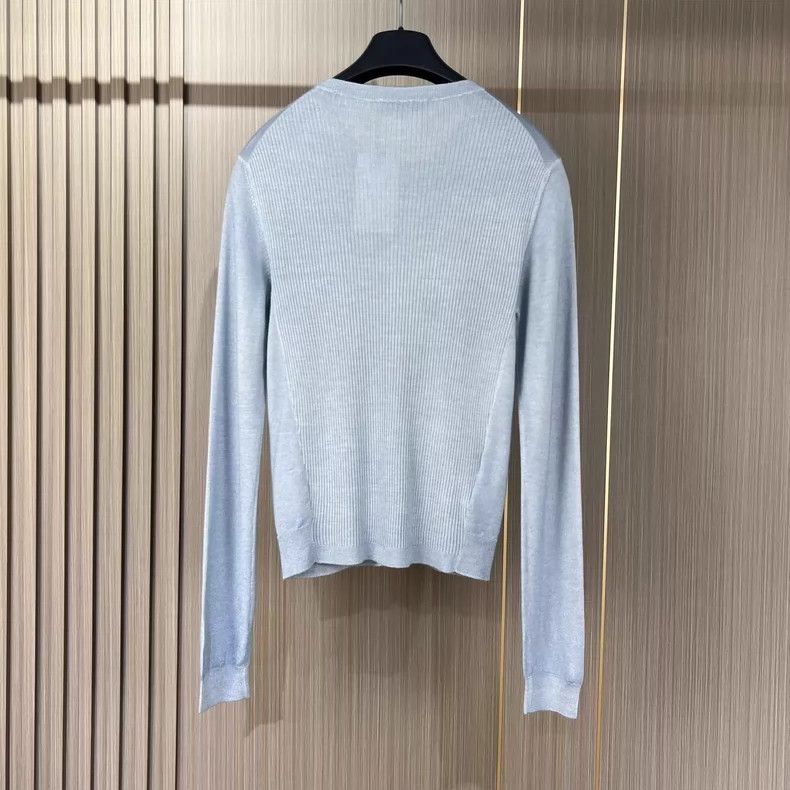 Prada Prada Light Blue Knitted Long Sleeve Cardigan- DMC Size US L / EU 52-54 / 3 - 2 Thumbnail