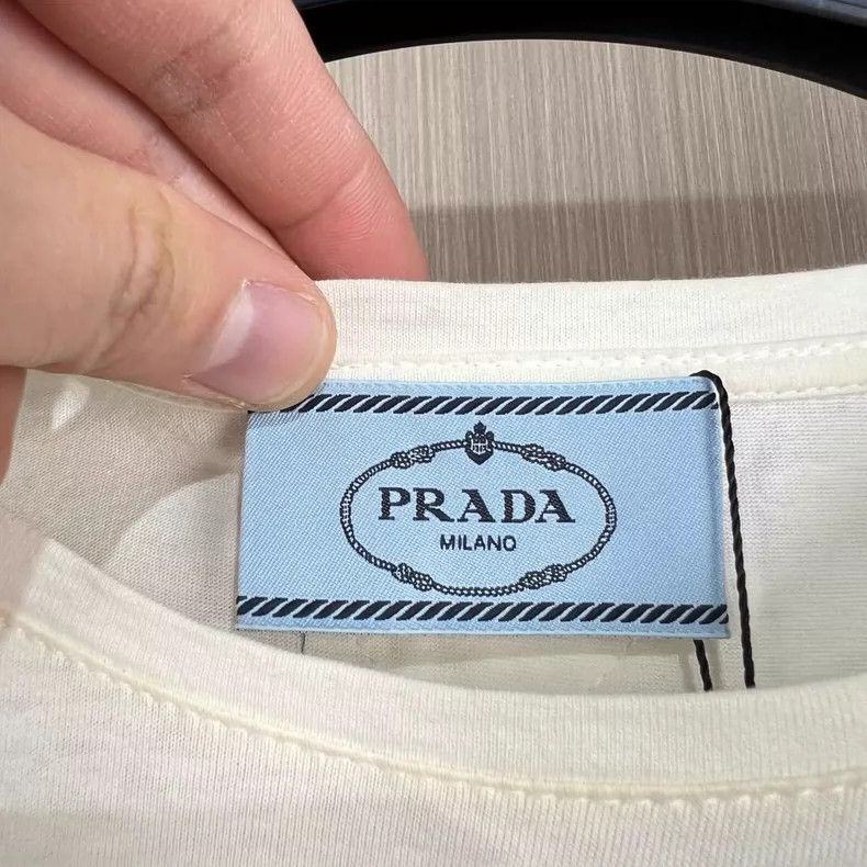Prada Prada Short Sleeve Top with Triangle Logo- DMC Size US M / EU 48-50 / 2 - 5 Thumbnail