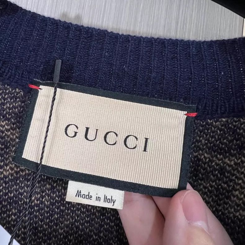 Gucci Gucci Embroidered Cardigan with GG Pattern- DMC Size US M / EU 48-50 / 2 - 5 Thumbnail
