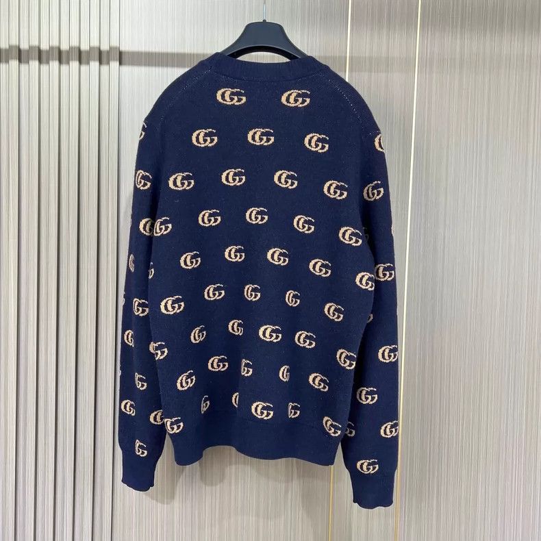 Gucci Gucci Embroidered Cardigan with GG Pattern- DMC Size US M / EU 48-50 / 2 - 2 Thumbnail