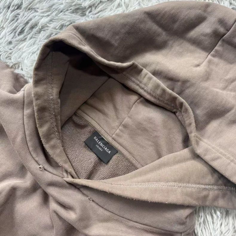 Balenciaga Balenciaga Brown Hoodie with Logo- DMC Size US S / EU 44-46 / 1 - 5 Thumbnail